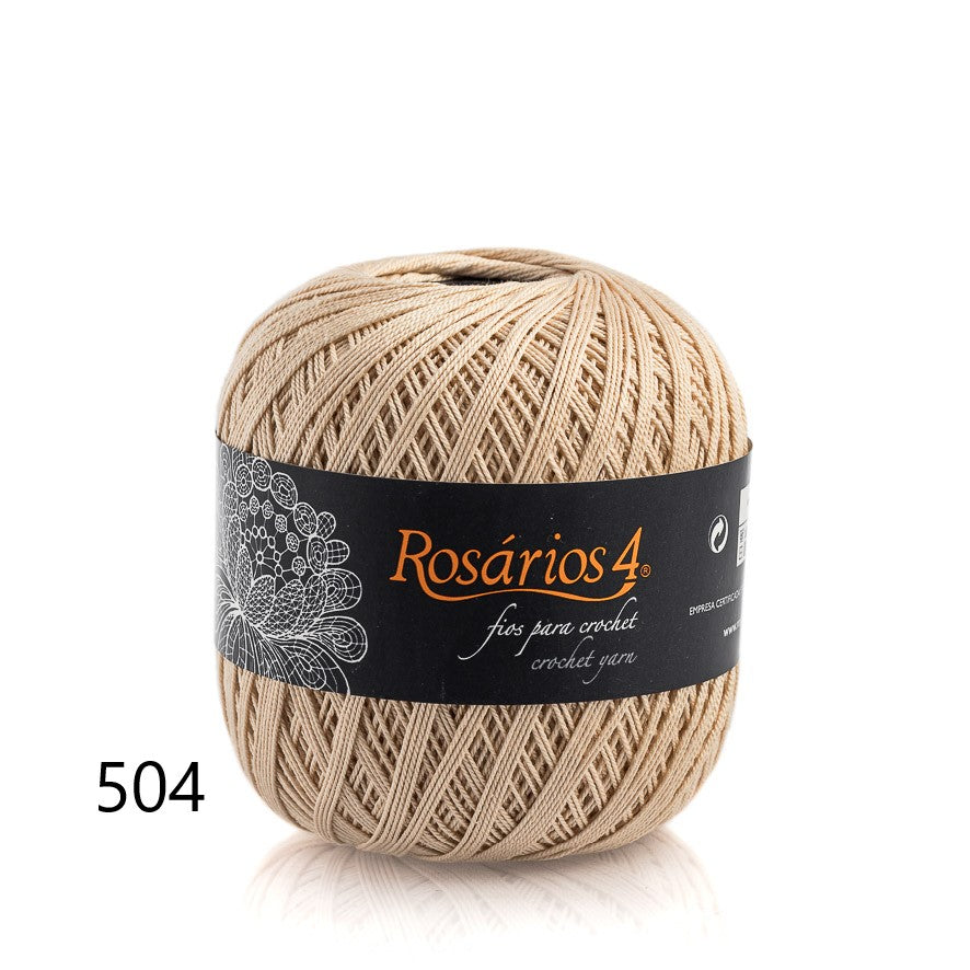 Linhas de Crochet da Rosários 4 (100g)- Fio 100% algodão mercerizado