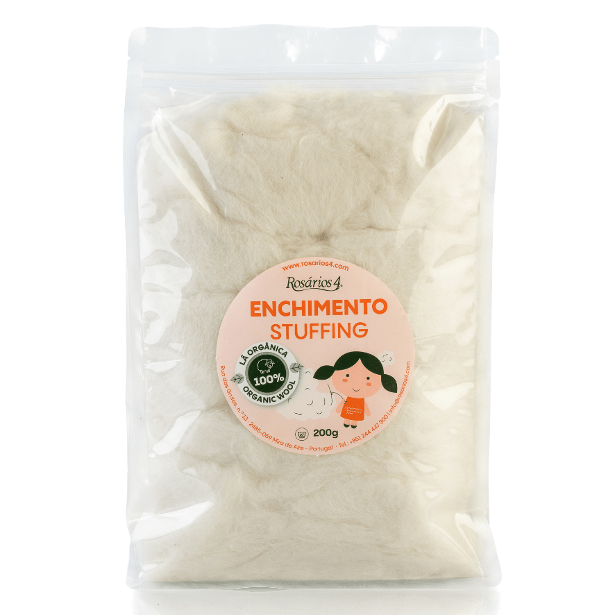 Enchimento 100% Lã Orgânica– 200 g