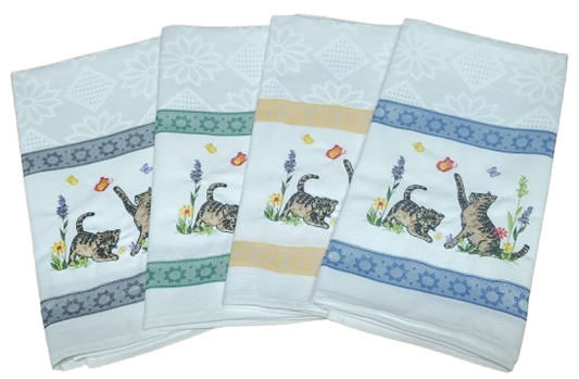 Panos de Sarja- Gatos no Jardim