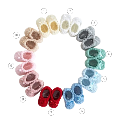 Chaussons en tricot tressés avec nœud | Collection Automne/Hiver