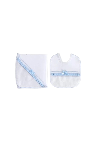Conjunto de Bebé: Babete + Fralda para Bordar