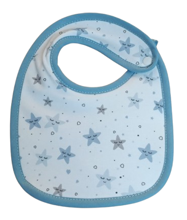 Babetes Estampadas com Mola- Estrelinhas