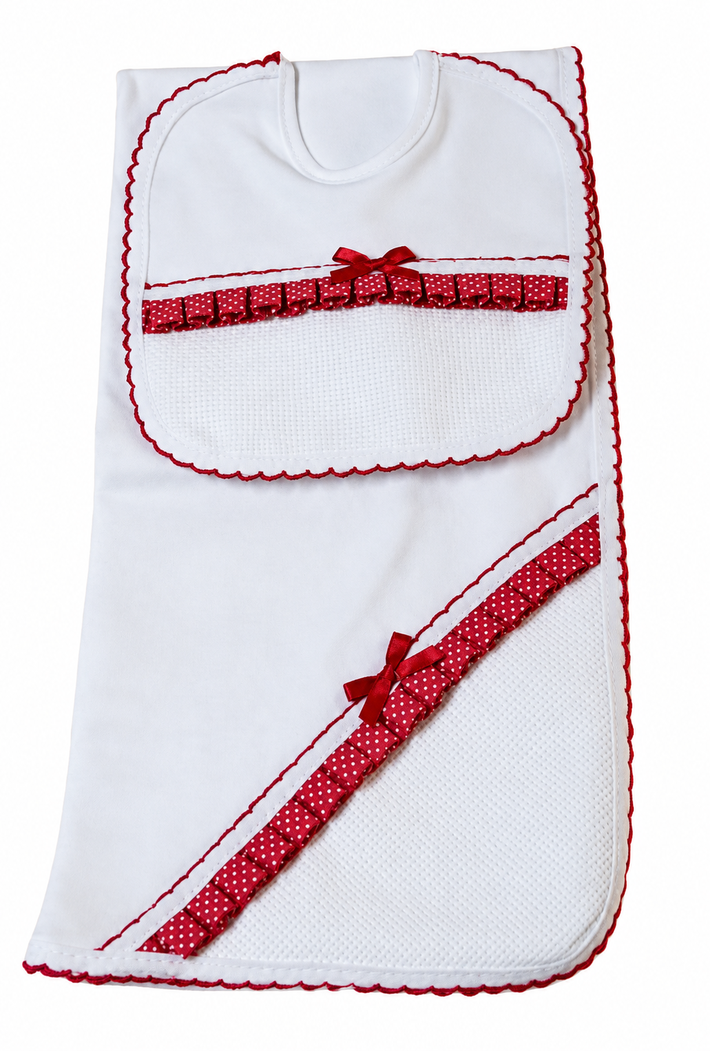 Conjunto de Bebé: Babete + Fralda para Bordar