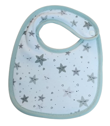 Babetes Estampadas com Mola- Estrelinhas