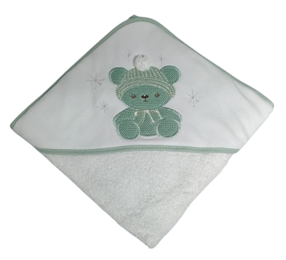 Toalhas de Banho Bordadas- Ursinho com Gorro