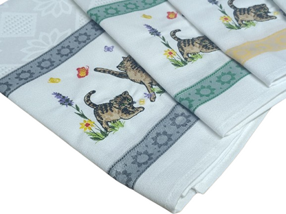 Panos de Sarja- Gatos no Jardim