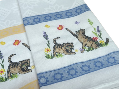 Panos de Sarja- Gatos no Jardim