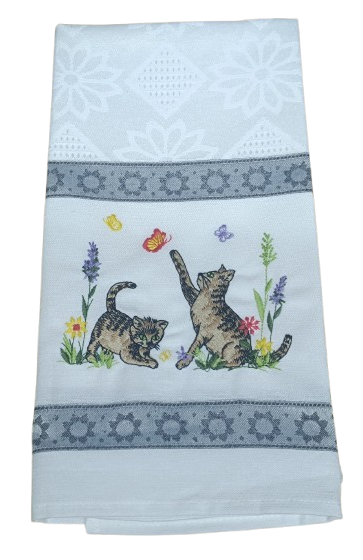 Panos de Sarja- Gatos no Jardim