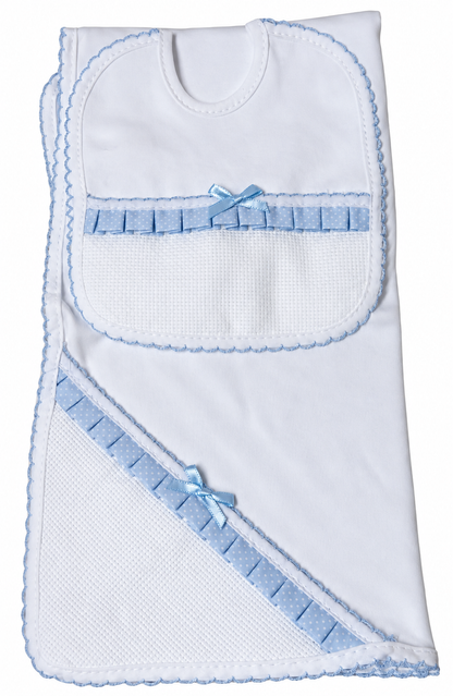Conjunto de Bebé: Babete + Fralda para Bordar