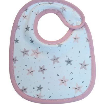 Babetes Estampadas com Mola- Estrelinhas