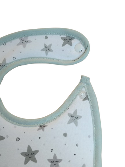 Babetes Estampadas com Mola- Estrelinhas