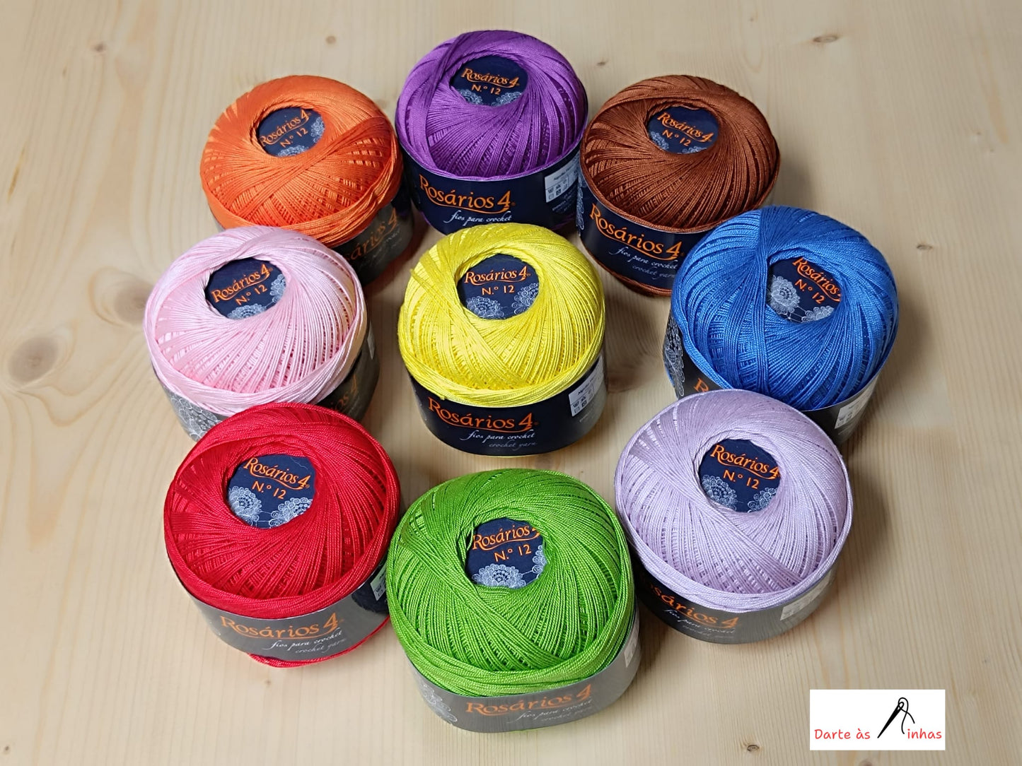 Linhas de Crochet Rosários 4, 50g- Cores Lisas
