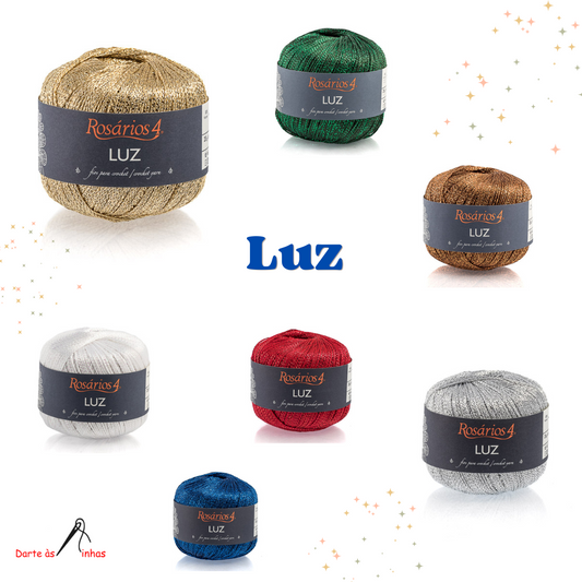 Linha de Crochet Metalizada da Rosários 4- Luz