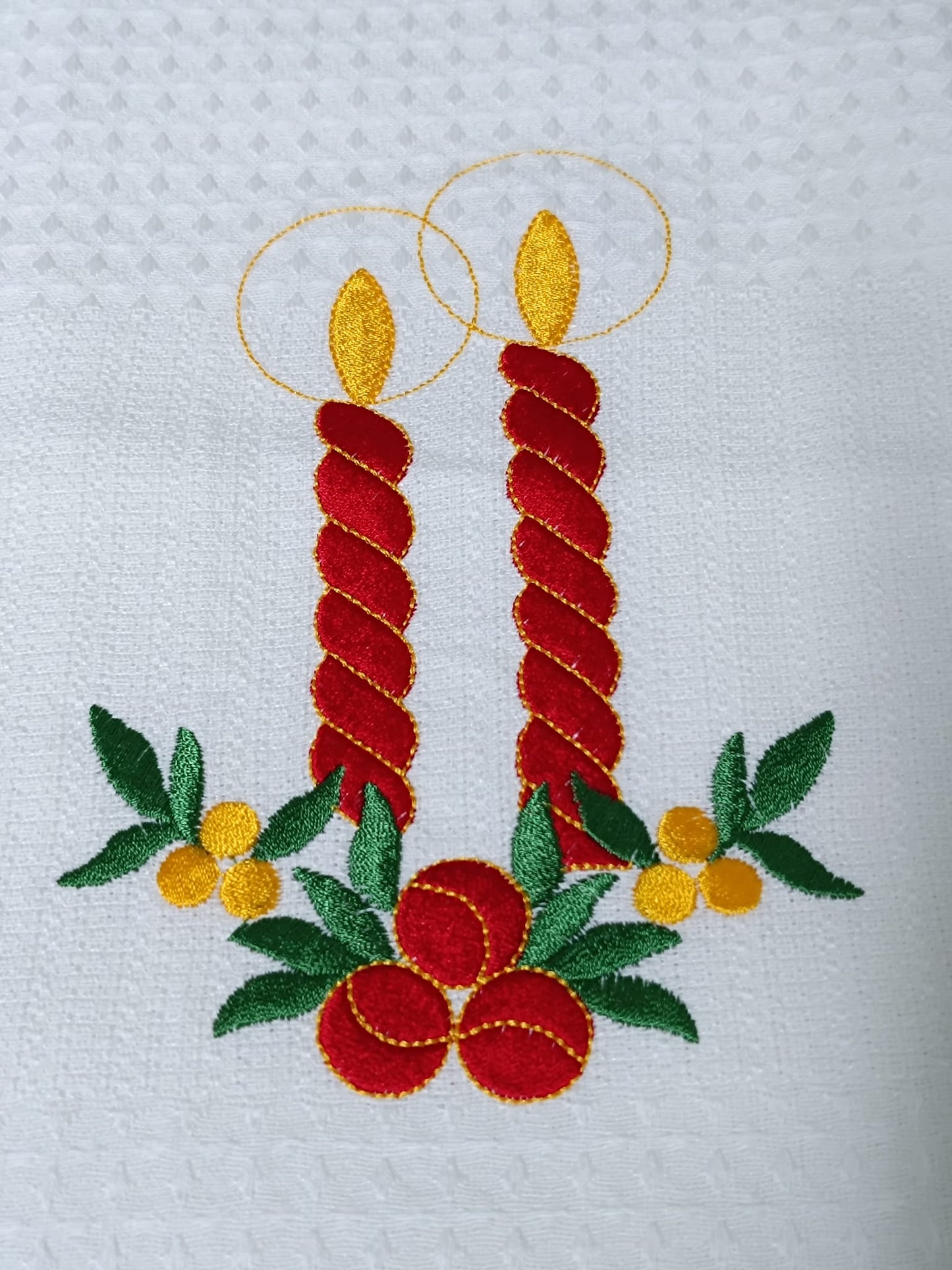 Panos de Sarja de Natal- Velas