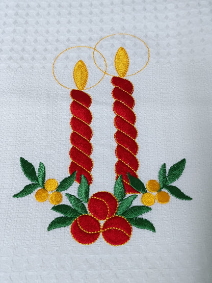 Panos de Sarja de Natal- Velas