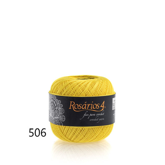 Linhas de Crochet Rosários 4, 50g- Cores Lisas