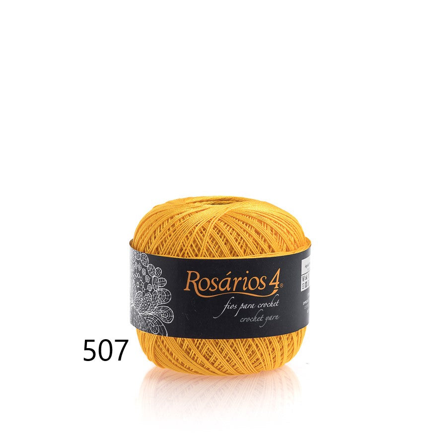 Linhas de Crochet Rosários 4, 50g- Cores Lisas
