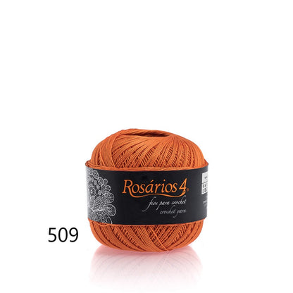 Linhas de Crochet Rosários 4, 50g- Cores Lisas