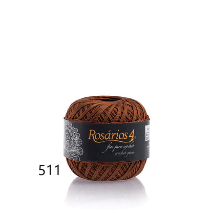 Linhas de Crochet Rosários 4, 50g- Cores Lisas