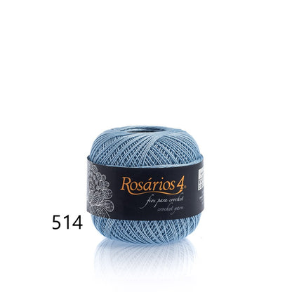 Linhas de Crochet Rosários 4, 50g- Cores Lisas