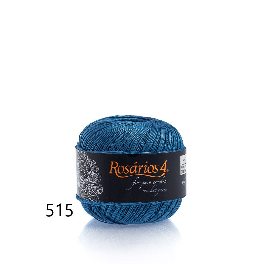 Linhas de Crochet Rosários 4, 50g- Cores Lisas