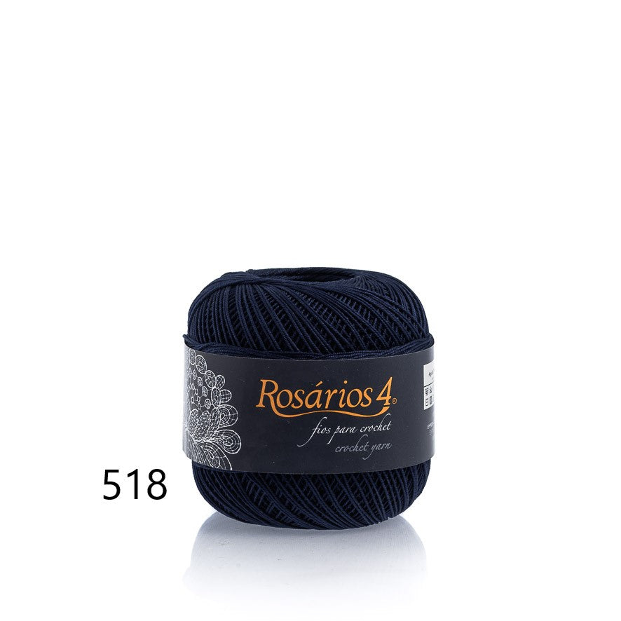 Linhas de Crochet Rosários 4, 50g- Cores Lisas