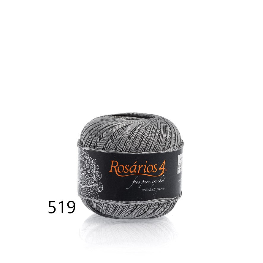 Linhas de Crochet Rosários 4, 50g- Cores Lisas