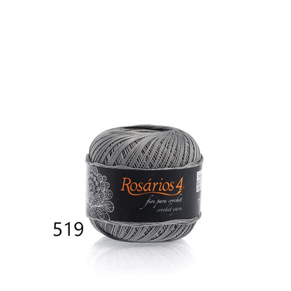 Linhas de Crochet Rosários 4, 50g- Cores Lisas