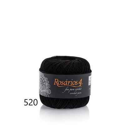 Linhas de Crochet Rosários 4, 50g- Cores Lisas