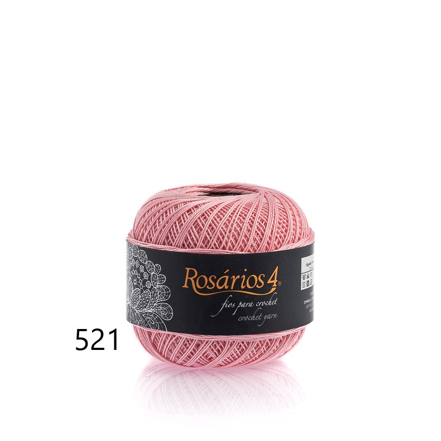 Linhas de Crochet Rosários 4, 50g- Cores Lisas