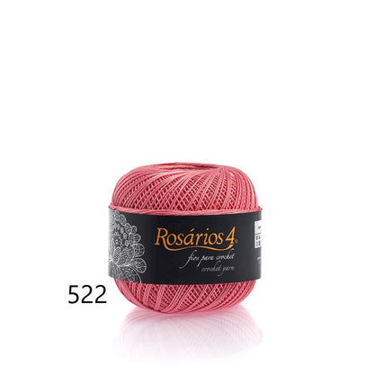 Linhas de Crochet Rosários 4, 50g- Cores Lisas