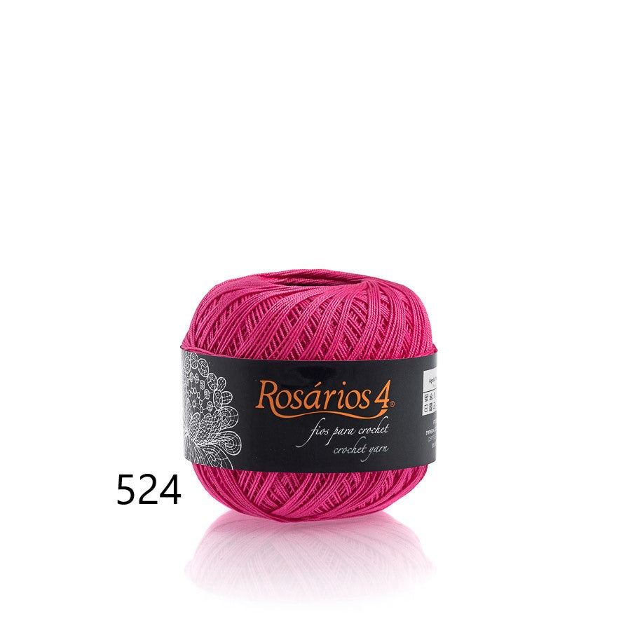 Linhas de Crochet Rosários 4, 50g- Cores Lisas