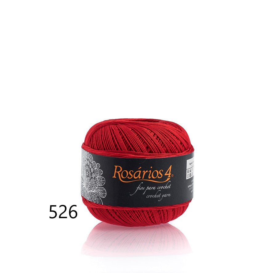 Linhas de Crochet Rosários 4, 50g- Cores Lisas