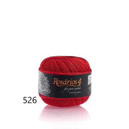 Linhas de Crochet Rosários 4, 50g- Cores Lisas