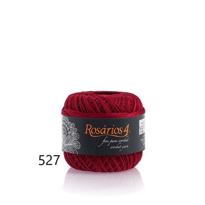 Linhas de Crochet Rosários 4, 50g- Cores Lisas
