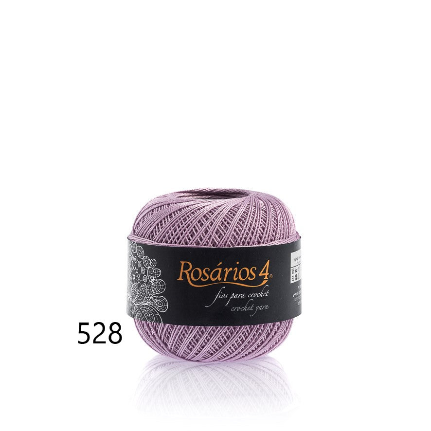 Linhas de Crochet Rosários 4, 50g- Cores Lisas