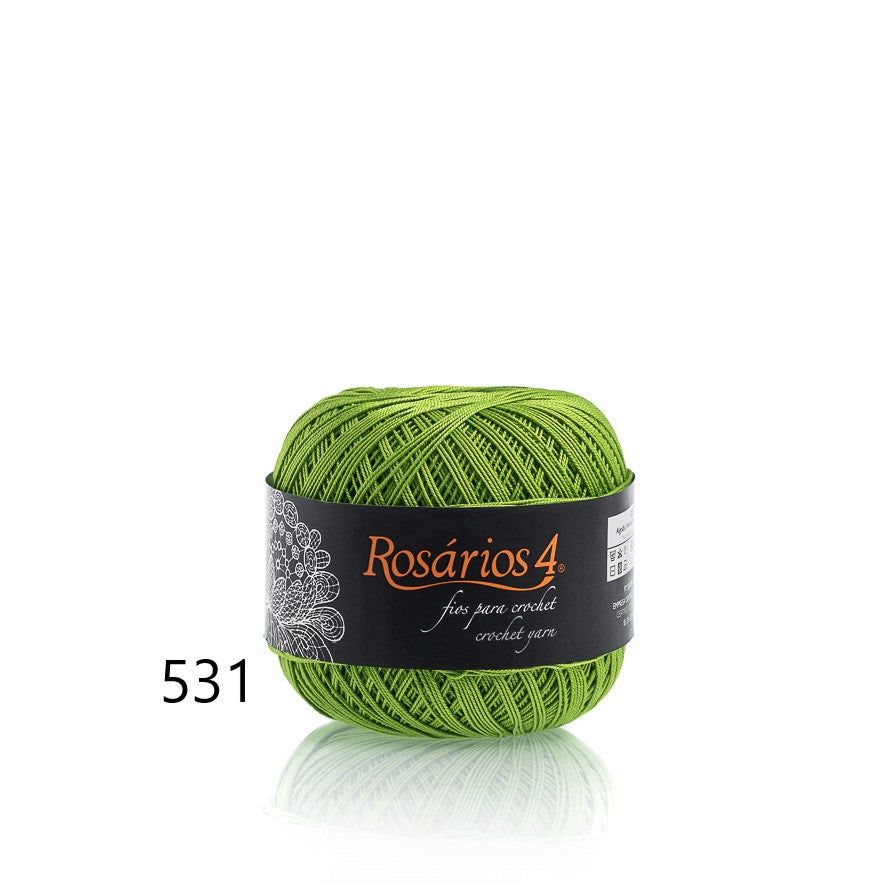 Linhas de Crochet Rosários 4, 50g- Cores Lisas