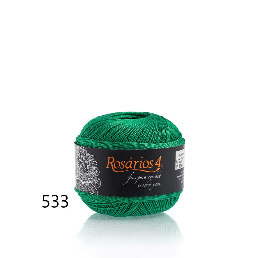 Linhas de Crochet Rosários 4, 50g- Cores Lisas