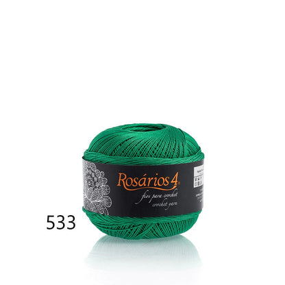 Linhas de Crochet Rosários 4, 50g- Cores Lisas